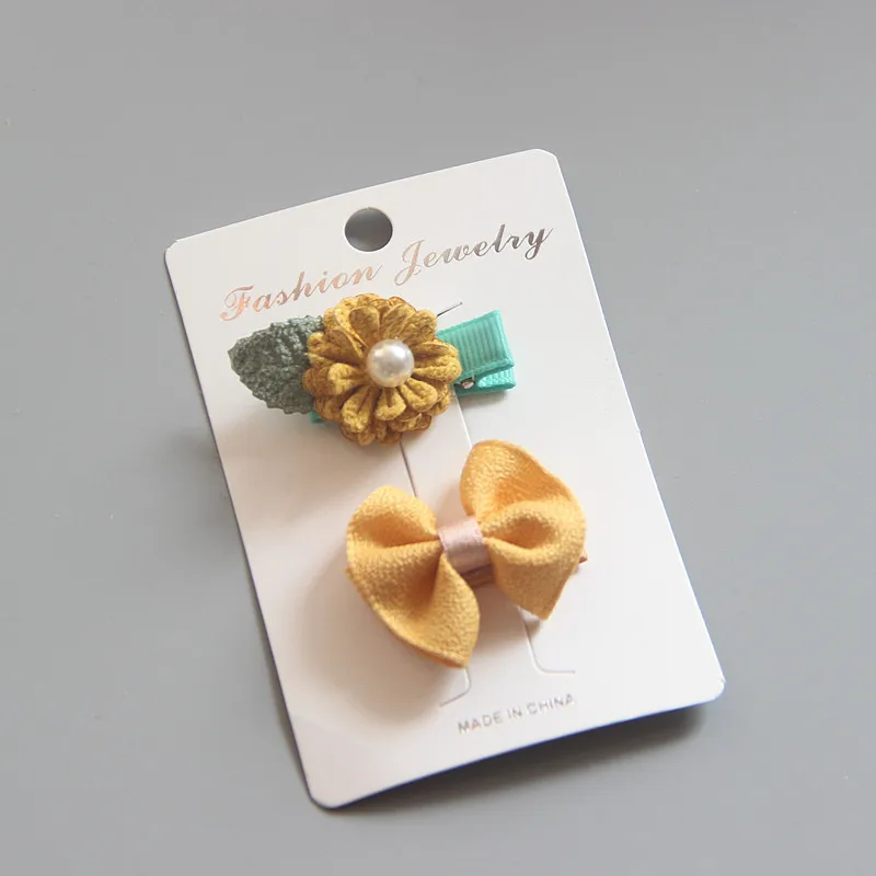 2 шт./компл. милые детские заколки для девочек цветочные зажимы волос аксессуары