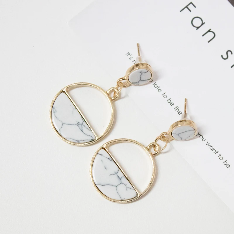 Серьги ювелирные изделия ручной работы модные простые геометрические круглые