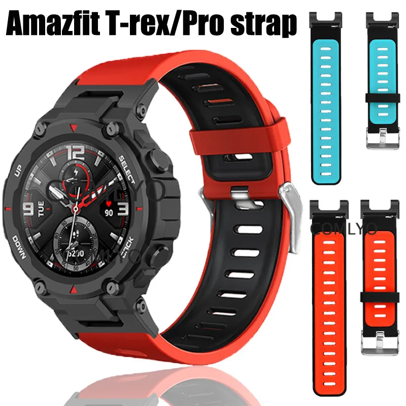 

New Sport Strap For Huami Amazfit T Rex Strap smart watch Adjustable Bracelet For Xiaomi Amazfit T-Rex Pro Watch Silicone Strap