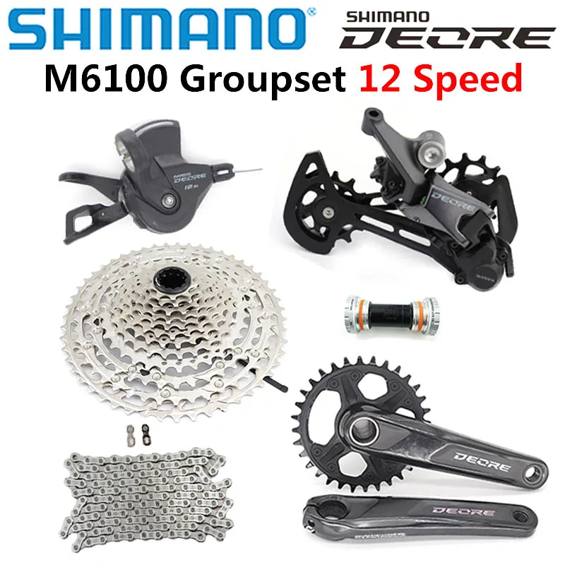 2020 Новый SHIMANO DEORE M6100 170 мм 175 32 т набор для группы 12 Скоростей переключатель заднего