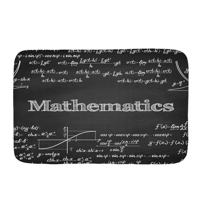 Фланелевый напольный коврик с принтом доска химическим уравнением Нескользящие