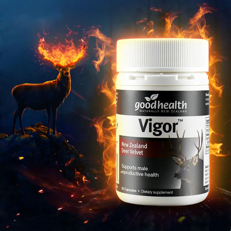 

GoodHealth Vigor Deer Velvet Capsule Men Vitality Sexual Function Endurance NewZealand Male Tonic Reproductive Health Supplement