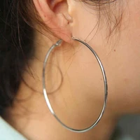 personality super big circles hoop earrings for women fashion sweet color jewelry trendy retro big round circle earrings
