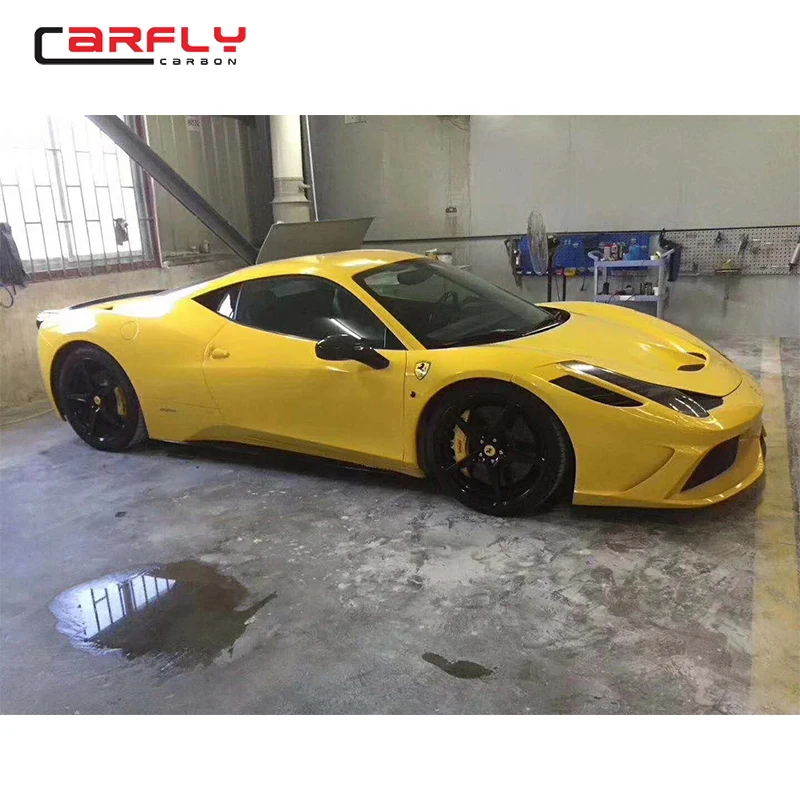 

Carbon Car turning parts Front bumper Hood Side Skirts Rear bumper for F458 Speiale style