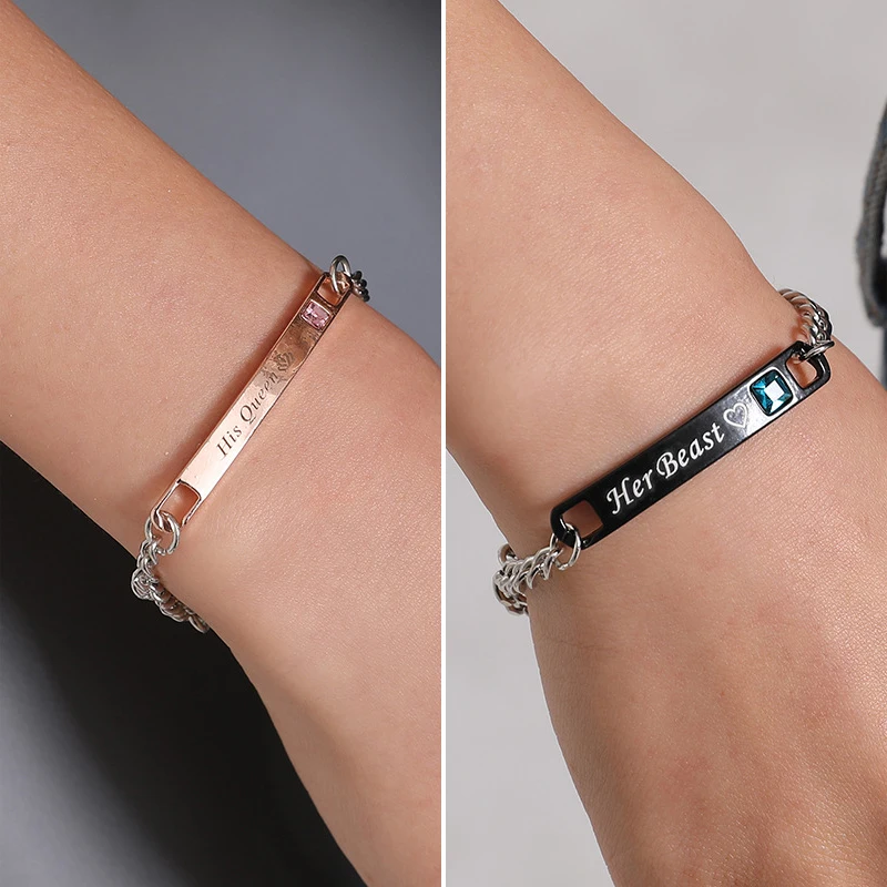 

Stylish Simplicity Couple Bracelets New Trend Bracelets for Women Paired Bracelet Homme Hand Men Fashion Jewelry Accessories