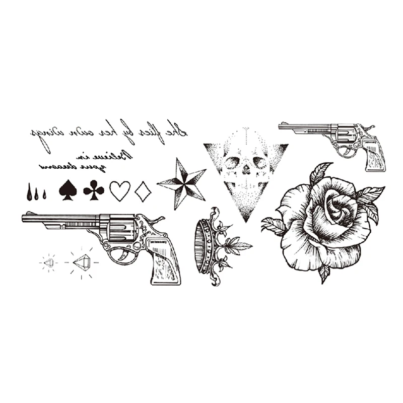 Временный тату-пистолет водонепроницаемый Женский рисунок боди-арт стойкий