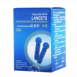 Ланцетные иглы для измерителя диабета, медицинские одноразовые иглы для сбора крови