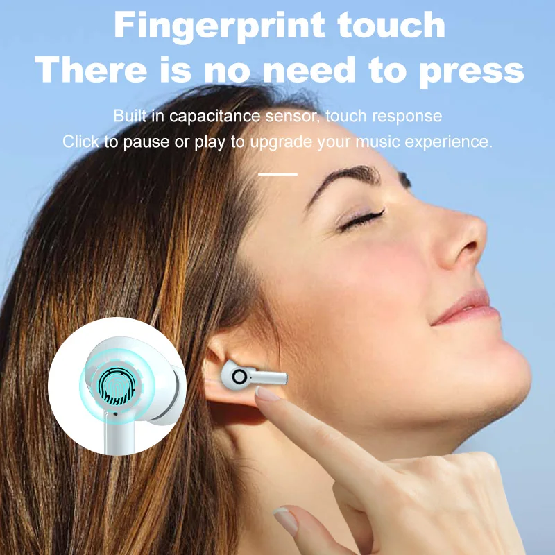 

Bluetooth Earphones TWS Wireless Headphones with mic Tap Control Handsfree Gaming Sport HD Stereo Headset for All Smart Phone