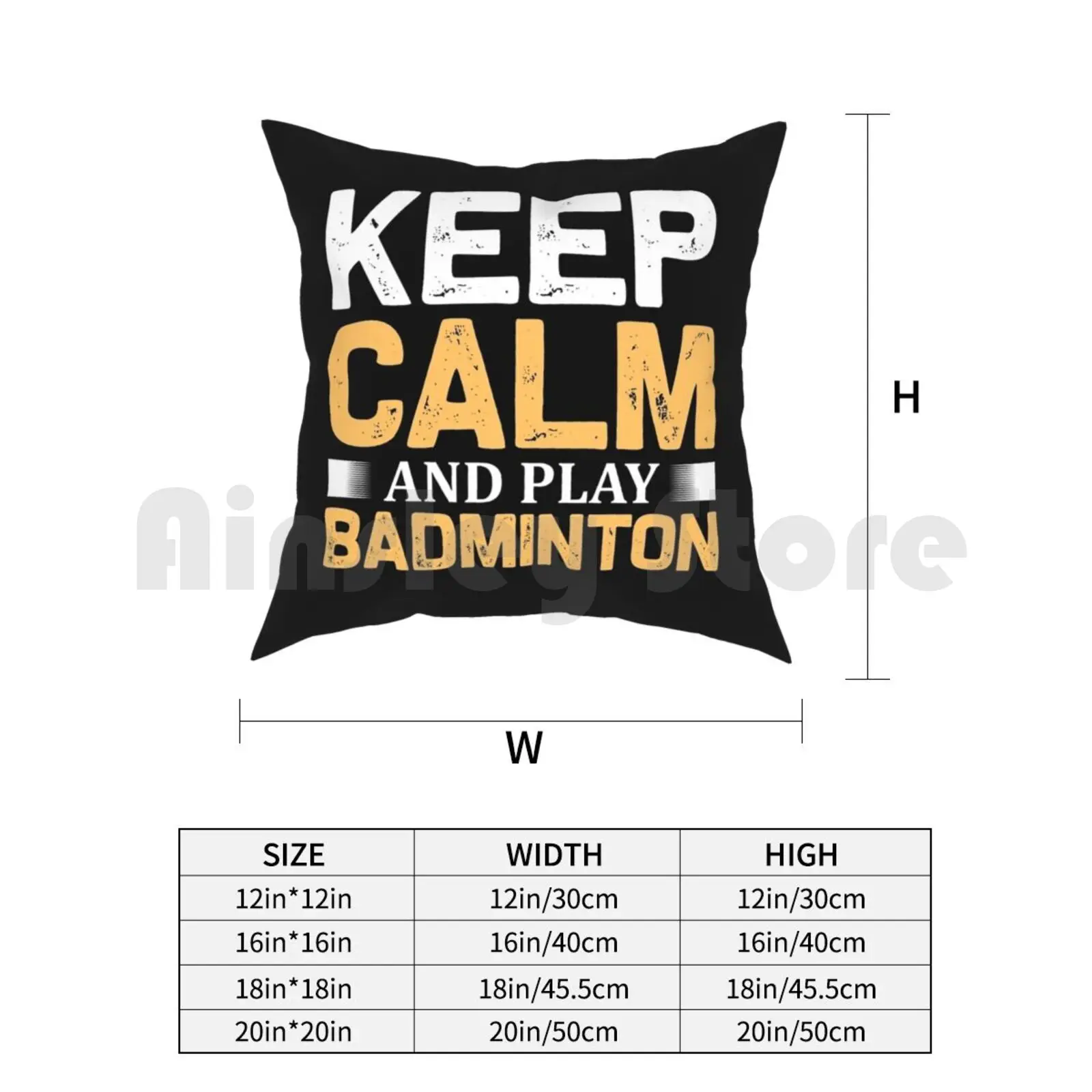 Поддерживайте спокойствие и играйте в бадминтон подушка для бадминтона мягкая