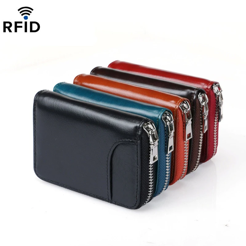Волшебная рыба RFID настоящая кожаная карточная упаковка первый слой кожа мульти
