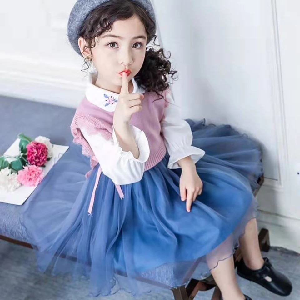 Модная одежда для маленьких девочек комплект из 2 предметов детей 3 4 5 6 7 8 9 10 11 12