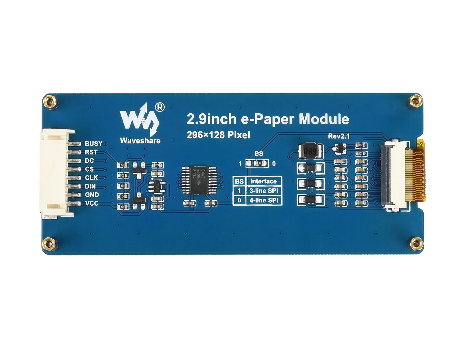 2 9 дюймовый модуль дисплея E Ink трехцветный интерфейс SPI разрешение 296x128