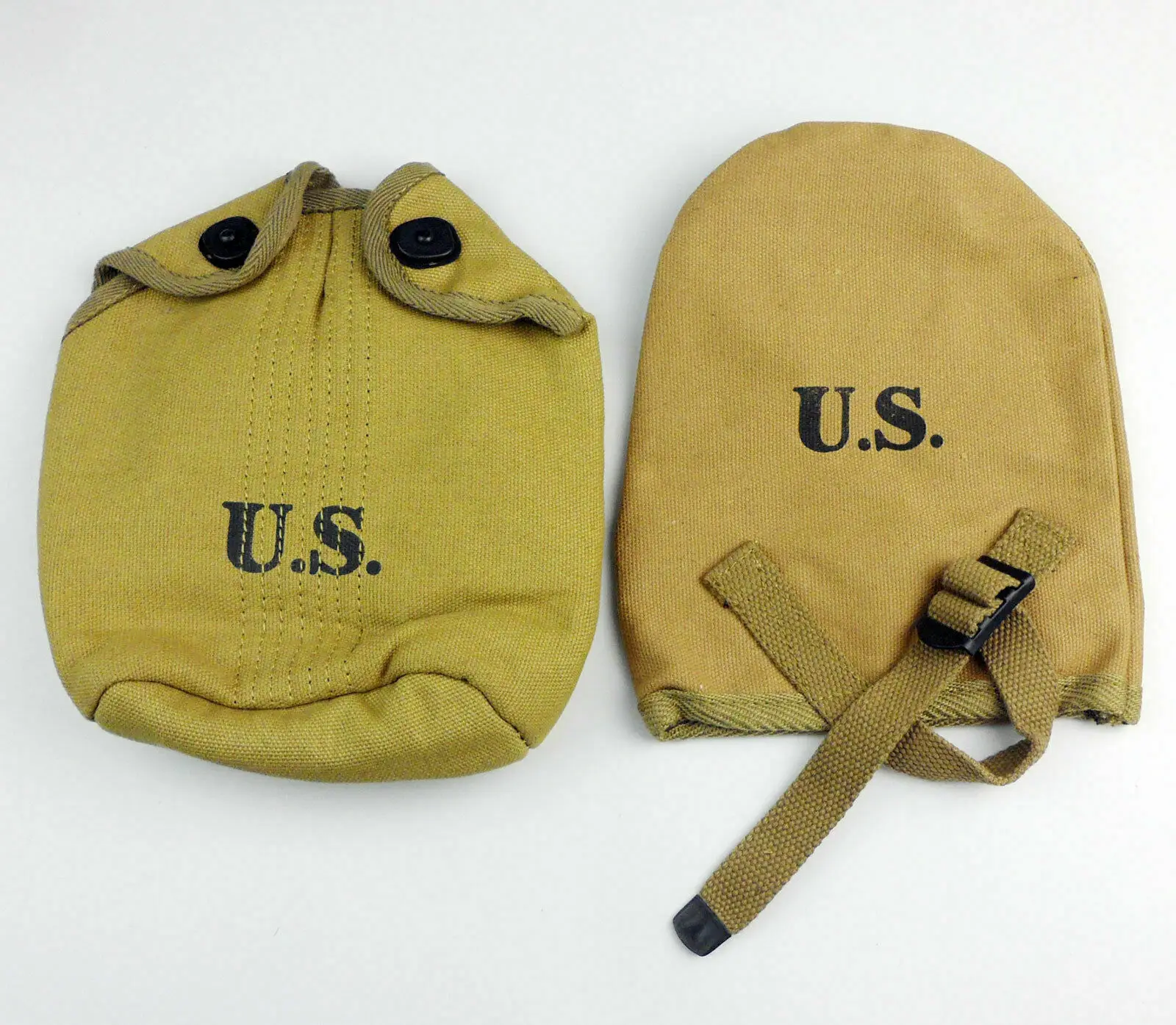 Пара WW2 армейское оборудование для воды столовая бутылочная лопатка чехол Холст