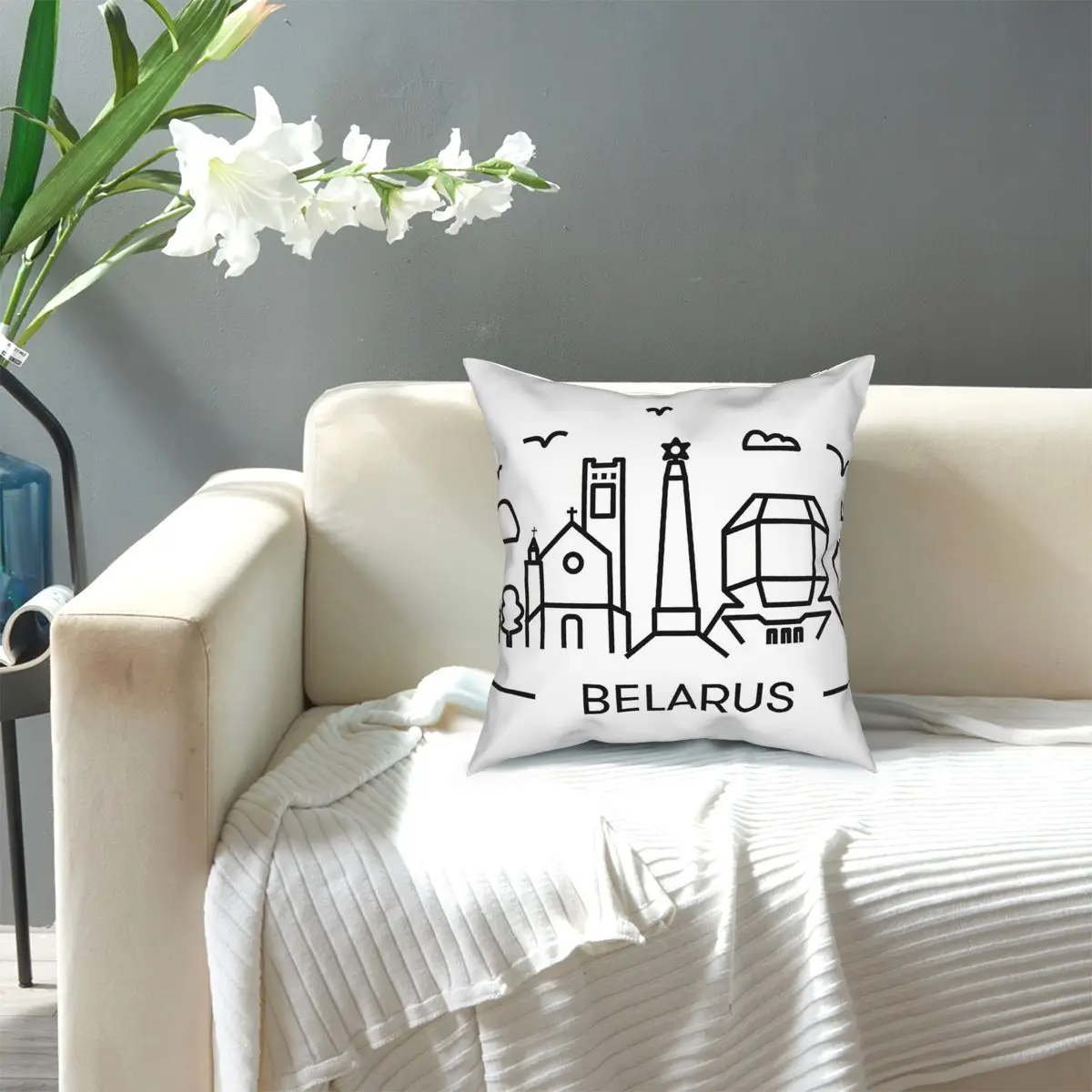 

Belarus For All Belarus Throw Pillow Cover Polyester Cushions for Sofa Novelty Pillowcover Home Decor