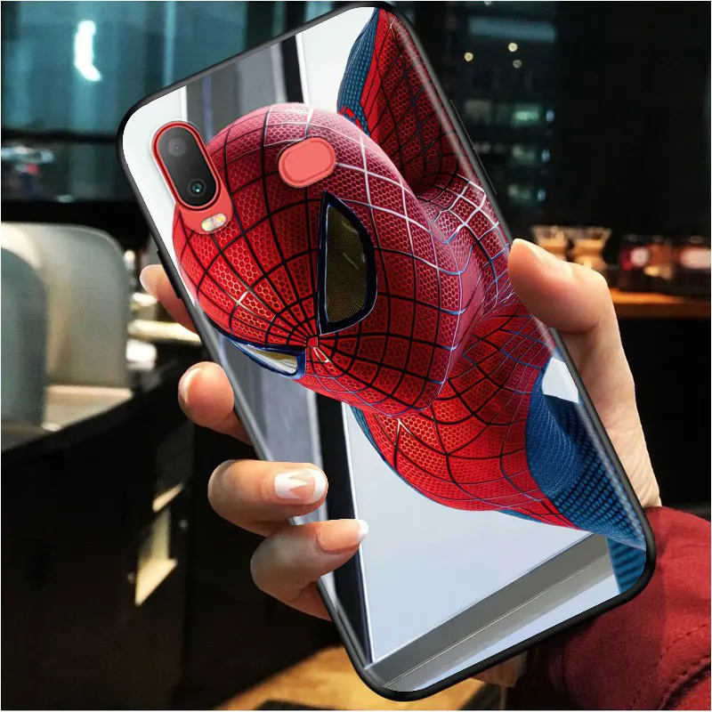 

Marvel spider man for Samsung A3 A5 A6 A7 A8 A9 A6S A750 A8S 2016 2017 2018 Star Plus TPU Black Phone Case