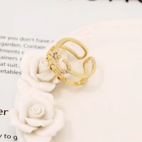 chereda romantic beauty ring elegant womens daily work opening hollow rings adjustable ring exquisite wedding jewellery