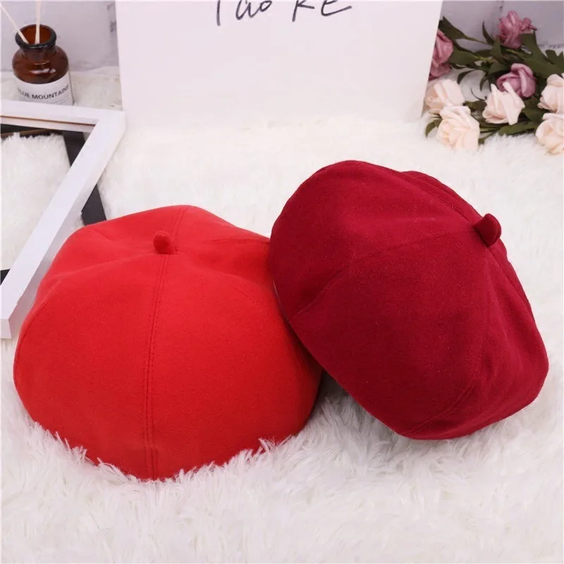 Шляпа женская осенняя и зимняя Ретро британская шерстяная газетная шляпа