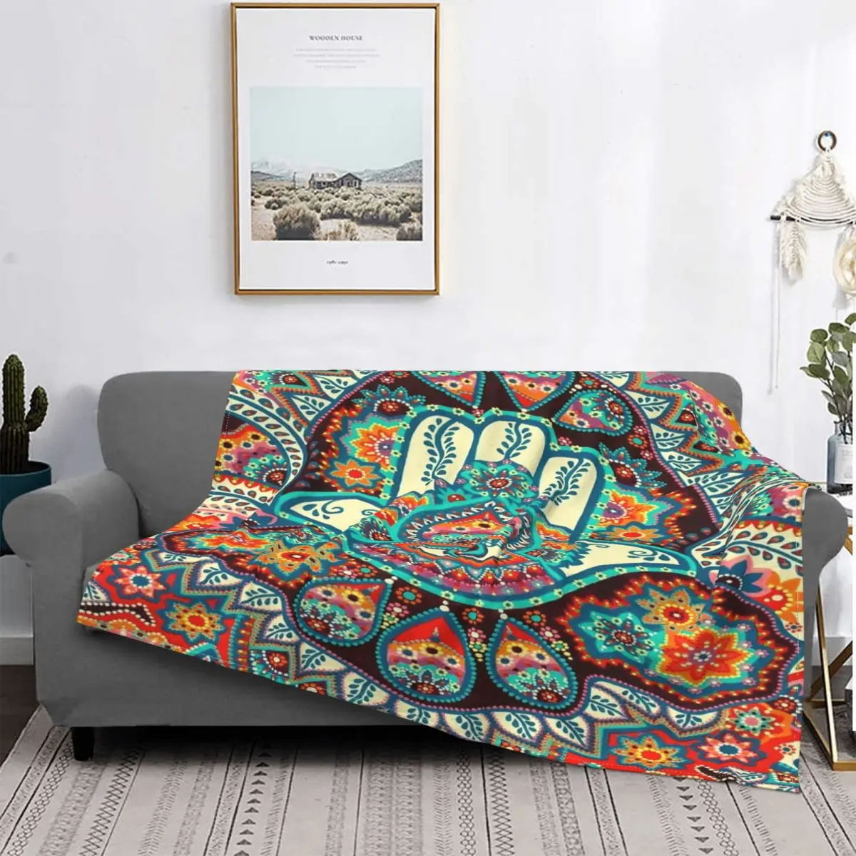 

Hamsa Hand Blanket Bedspread Bed Plaid Blanket Throw Blanket Fleece Blanket Bedspreads For Bed