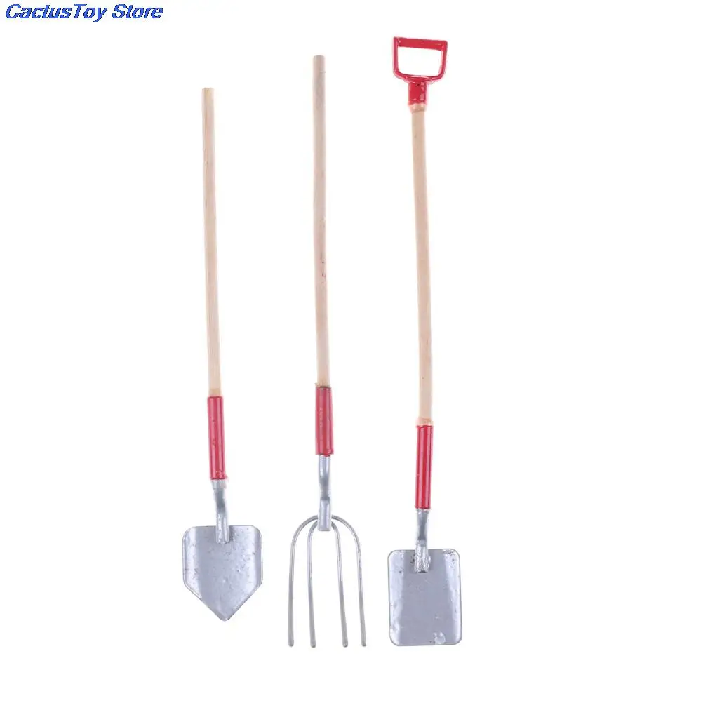 3 шт./компл. 1:12 лопата/грабли/кукольный домик строительные мини-инструменты для