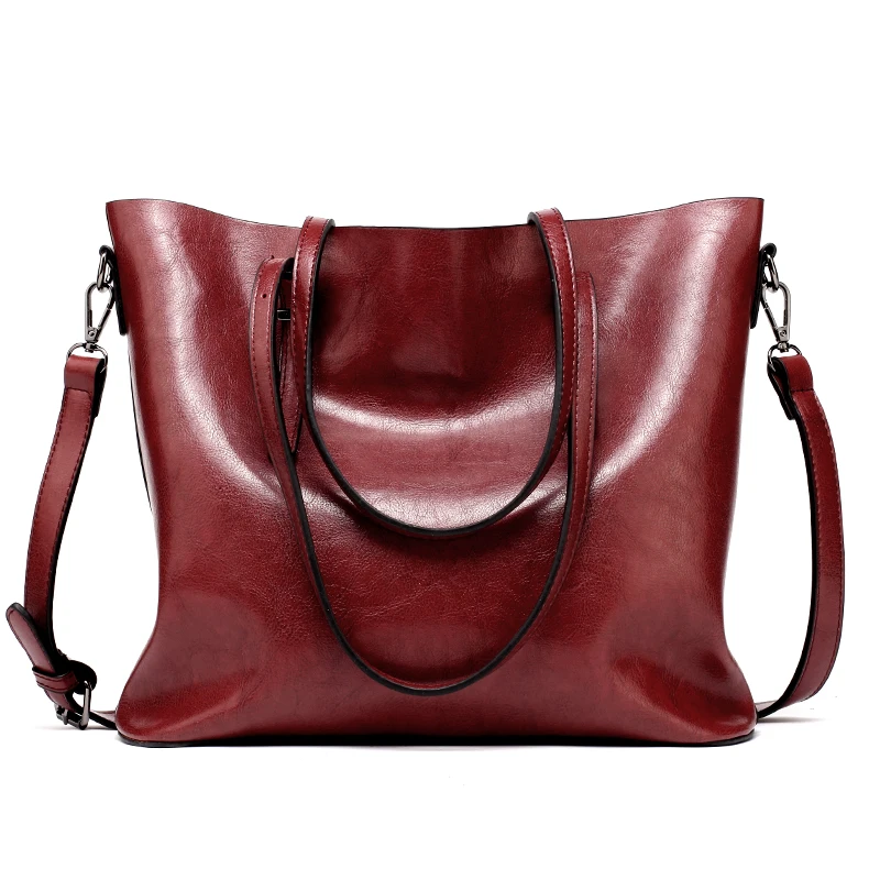 

Brand Women Leather Handbags Women's PU Tote Bag Large Female Shoulder Bags Bolsas Femininas Femme Sac A Main Brown Black Red