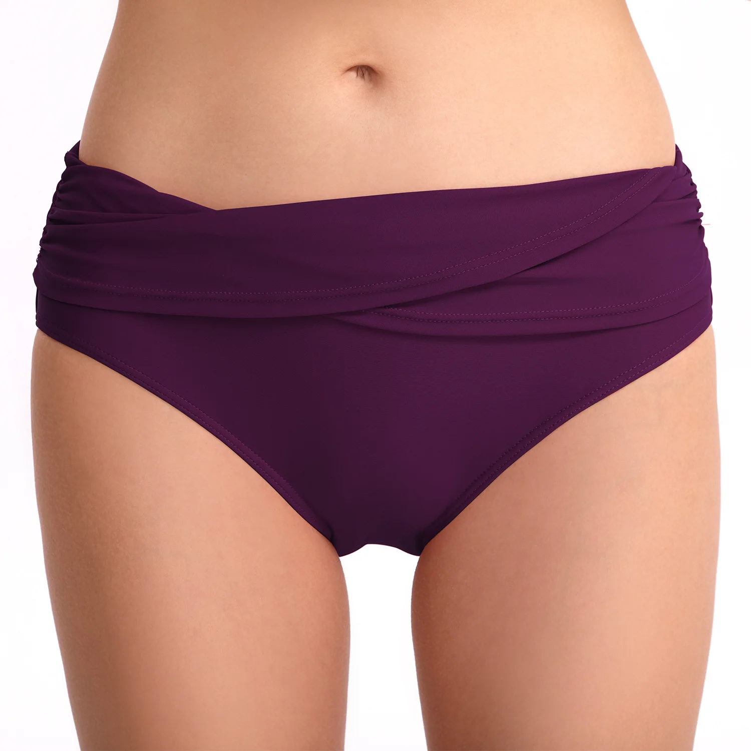 

New Solid Color Women's Swimming Trunks Low Sexy Waist Bikini Bottom Swim Panties XXL Beach Bather Briefs