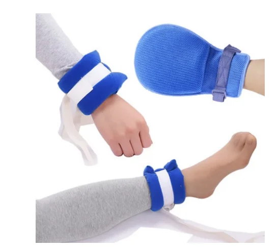 2 шт. = 1 пара лежачих пациентов ограничений перчатки наручные Ремешки на голени