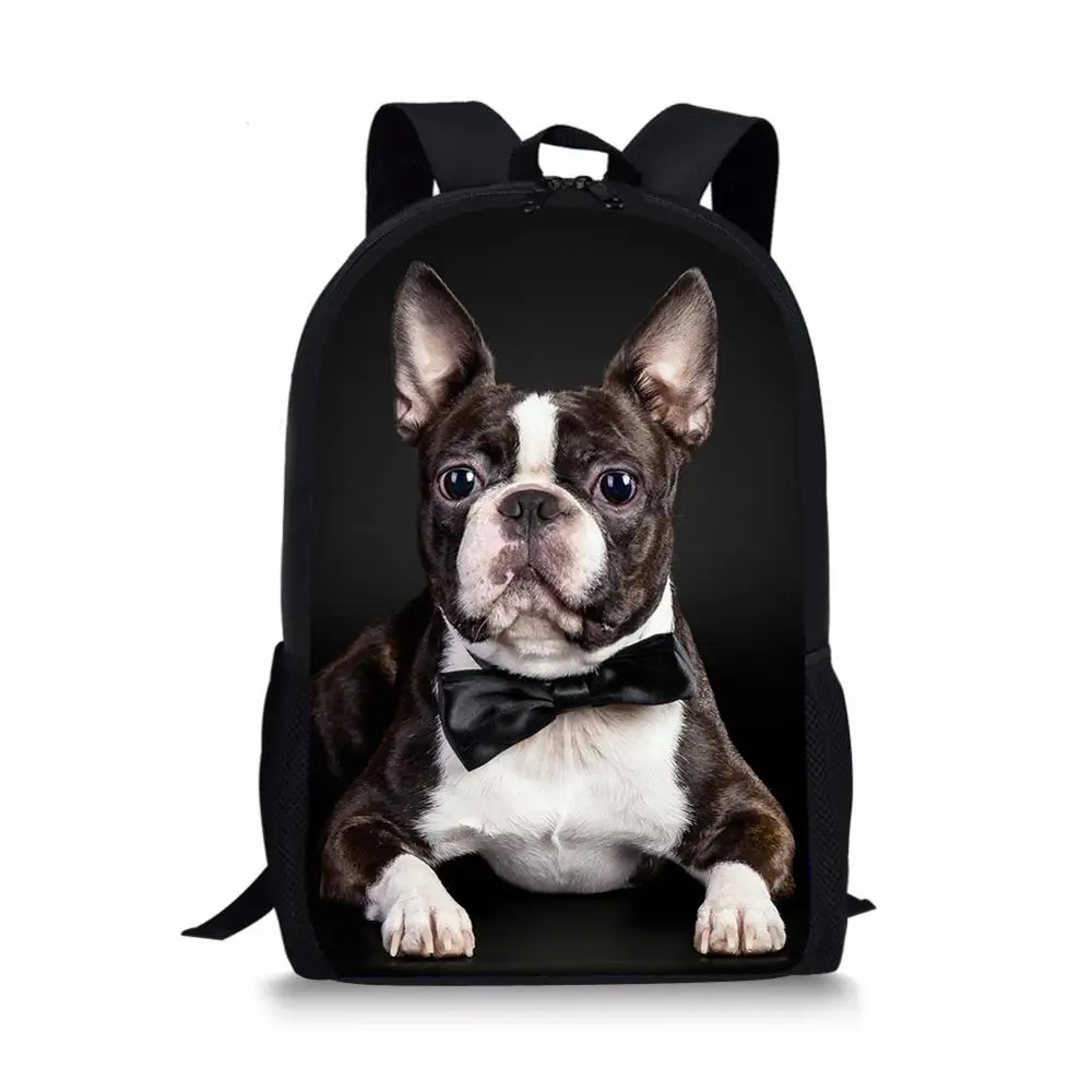 Fashion Kids School Bags Little Bulldogs Pattern Children Book Bag Travel Backpack Toddler Boys Girls School Backpack