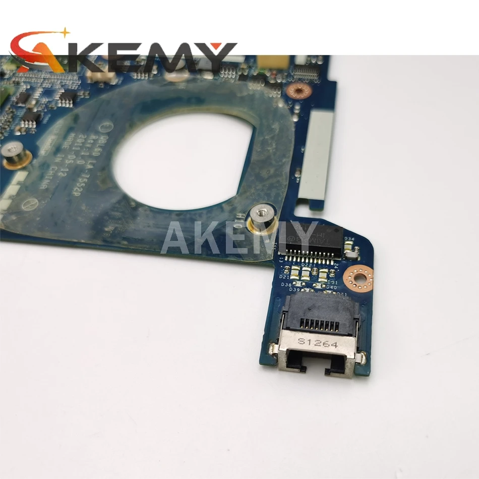 

QBL60 LA-7552P Laptop Motherboard For Asus K53TA K53TK X53T K53T Main Board HD 6630M 1GB