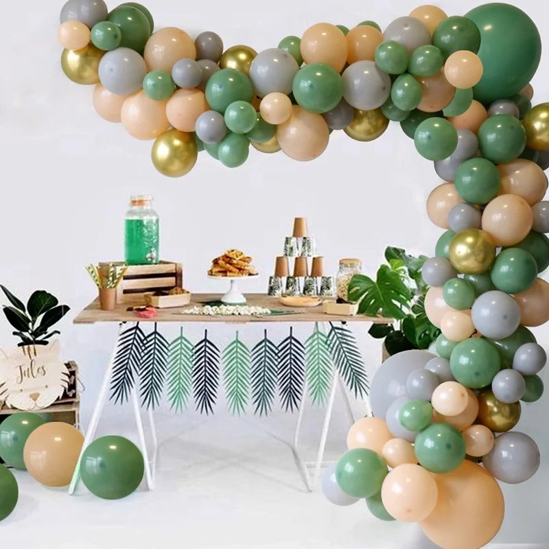 

155pcs Balloons Garland Arch Kit Macaron Avocado Green Pastel Latex Balloon RETRO Green Birthday Wedding Baby Shower Party Decor