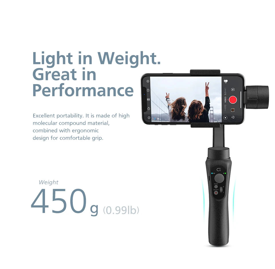 

ZHIYUN Official CINEPEER C11 3-Axis Phone Gimbal Handheld Stabilizers Vlog Smartphone for Huawei Xiaomi iPhone 12/11 XS Samsung