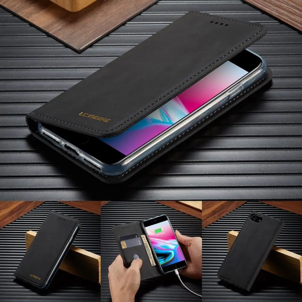 

Flip Wallet Phone Case For iPhone 6 / 6S / 7 / 8 / SE 2020 / 6Plus / 6SPlus / 7Plus / 8Plus Leather Cover iPhone6 Shell Coque