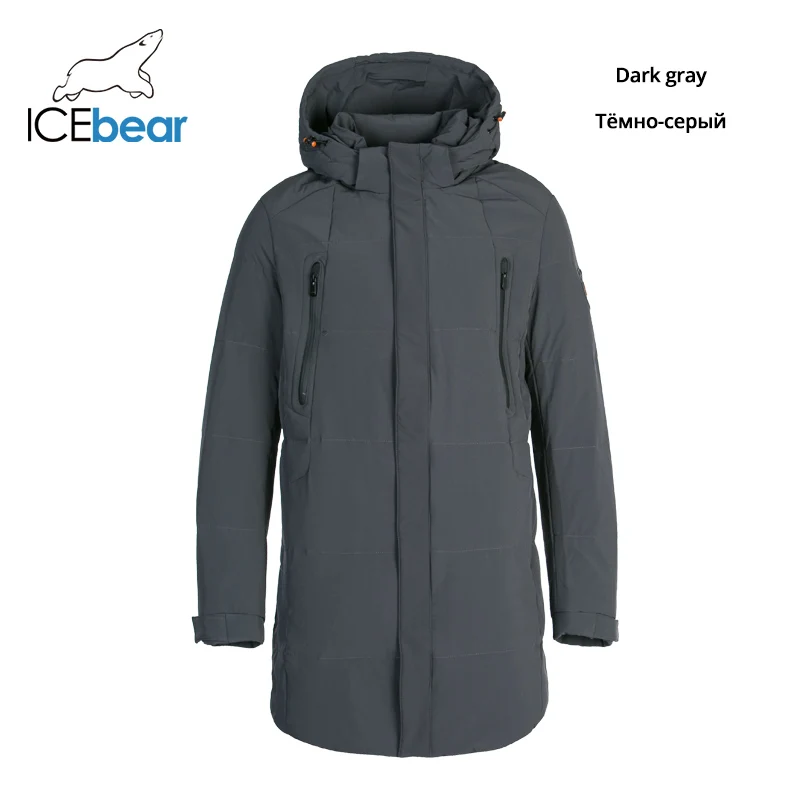 ICEbear Зимний пуховик Мужская Теплая стеганая куртка с капюшоном Модная Повседневная парка мужские пальто толстовки Мужская одежда DD4YA056F - Цвет: 6040