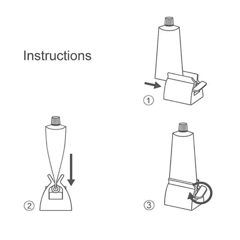 Пластиковый портативный пресс ролик для отжима зубной пасты дозатор держатель