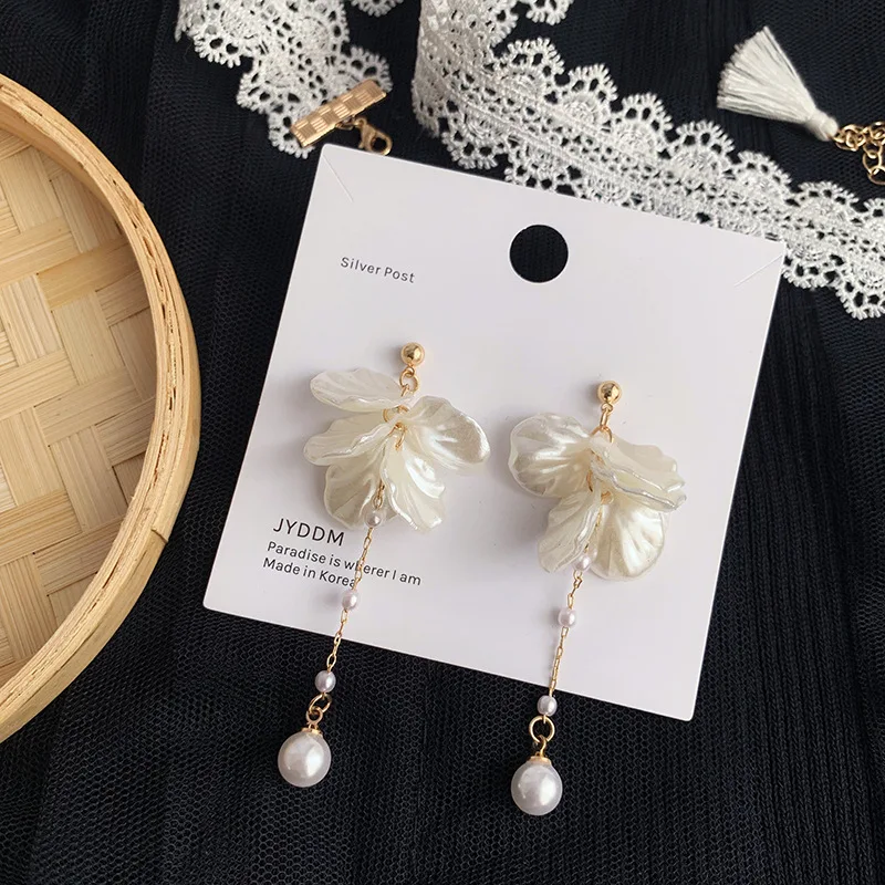 Женские серьги-кисточки с жемчугом в Корейском стиле | Украшения и аксессуары