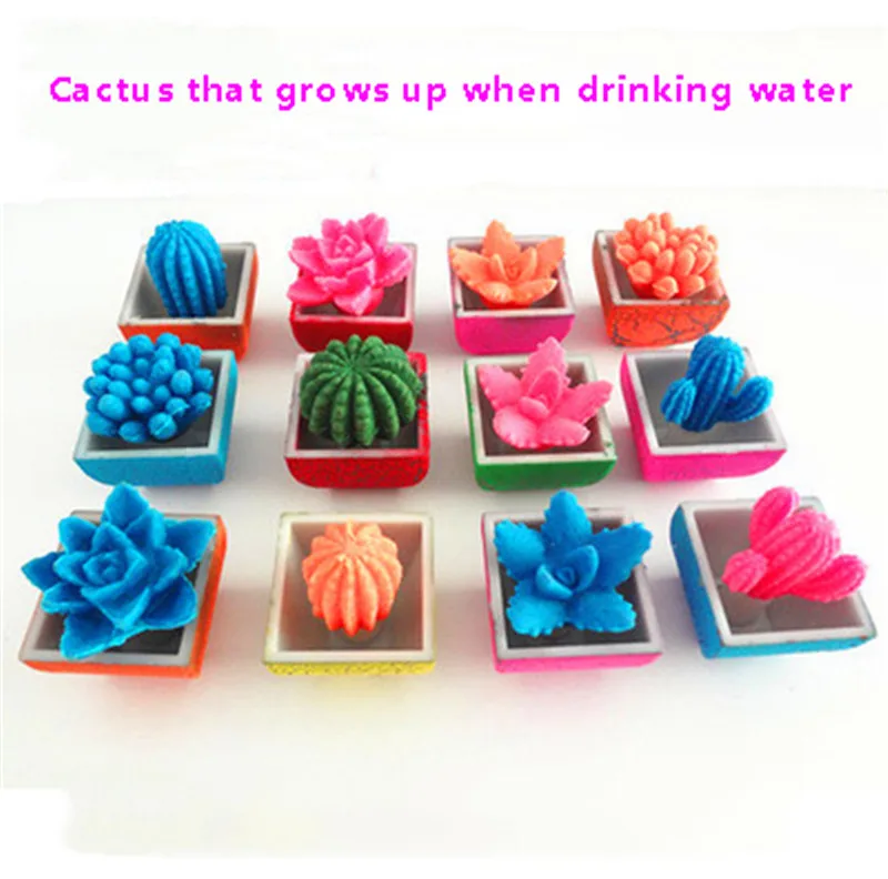 2 шт. растущий в воде Цветок кактуса бонсай развивающая игрушка форме растения