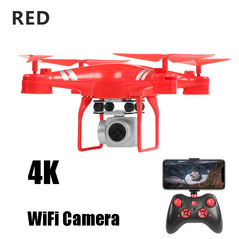 EBOYU KY101D 2,4 ГГц, беспилотный Дрон 20 мин Время полета w/4 K Wi-Fi FPV HD камера высота удержания жестов режим RC Квадрокоптер Дрон RTF - Цвет: Red 4K WiFi Cam