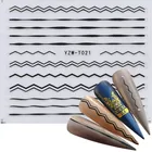 1 лист, золотистые и черные 3D наклейки для ногтей, разные размеры