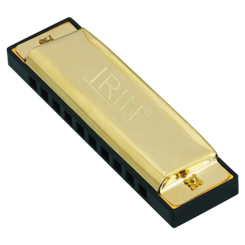 IRIN Gold 10 отверстий 20 Тон Блюз Губная гармошка Ключ C рот органа музыкальный