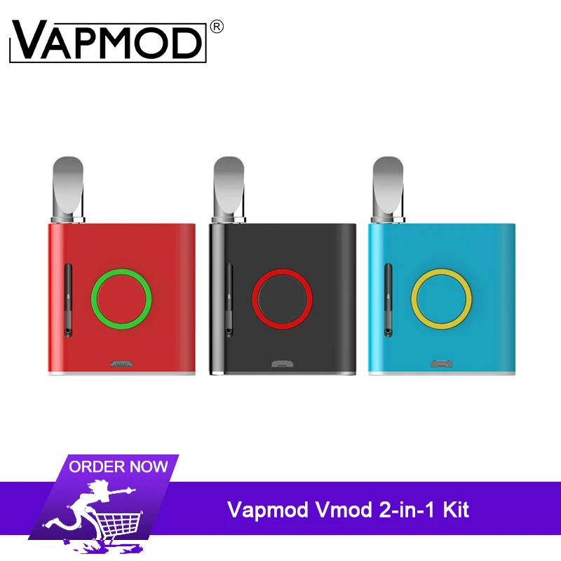 2019 Vapmod Vmod 2-в-1 комплект 900 мА/ч Напряжение Управление Vape ручка Батарея 510 нить бак