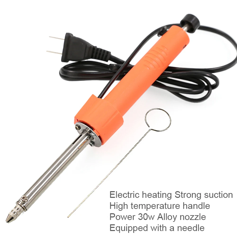 

Electric Vacuum Solder Sucker Desoldering Suction Pump Iron Gun Tin Soldering Repair Tool with 3 Nozzle EU Plug 220V 30W