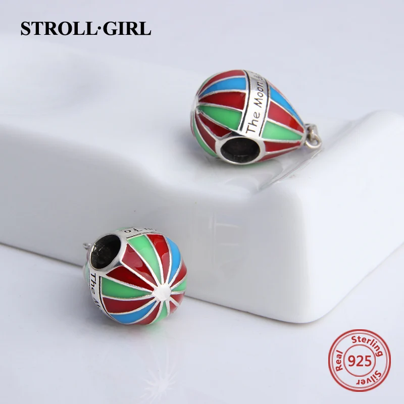 Fit Аутентичные Pandora Талисманы Браслеты Серебро 925 цвет эмали шар Бусины