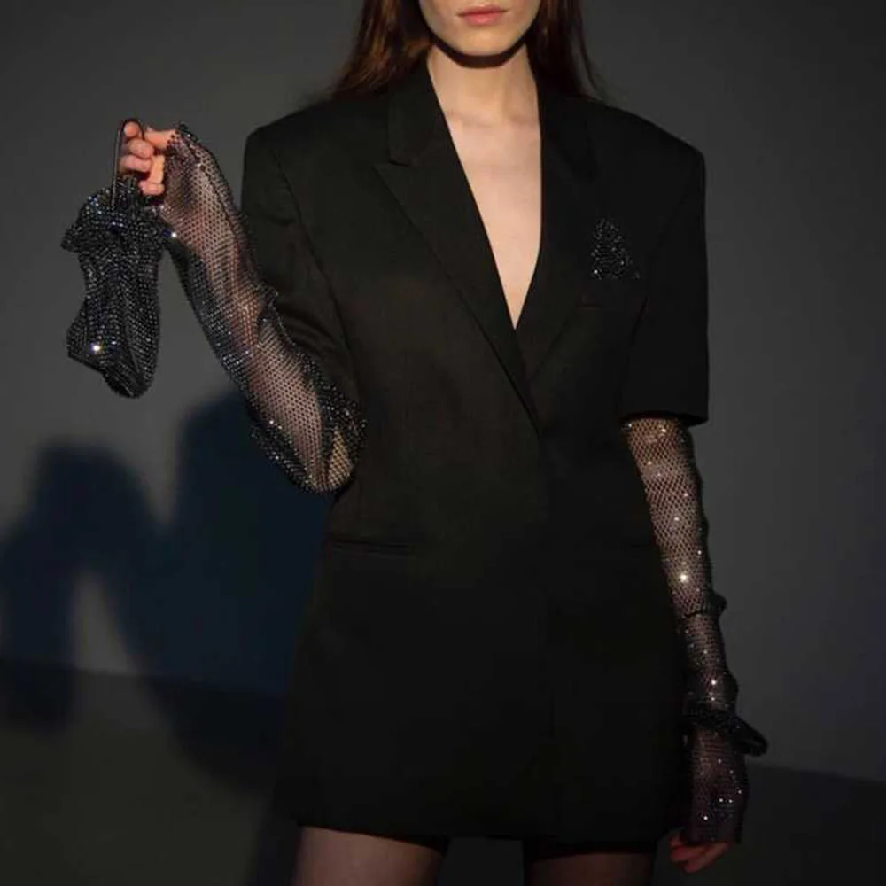 Новинка 2020 Модный Блестящий блестящий пиджак в европейском стиле с сетчатыми