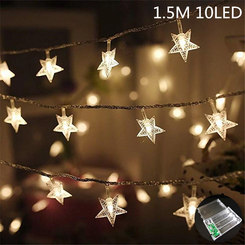 062-Warm 10LED Рождественские украшения для дома, 1 комплект, рождественские украшения, гирлянда, год, Noel, Санта Клаус, подарок, рождественский снеговик, Q - Цвет: 062-Warm 10LED