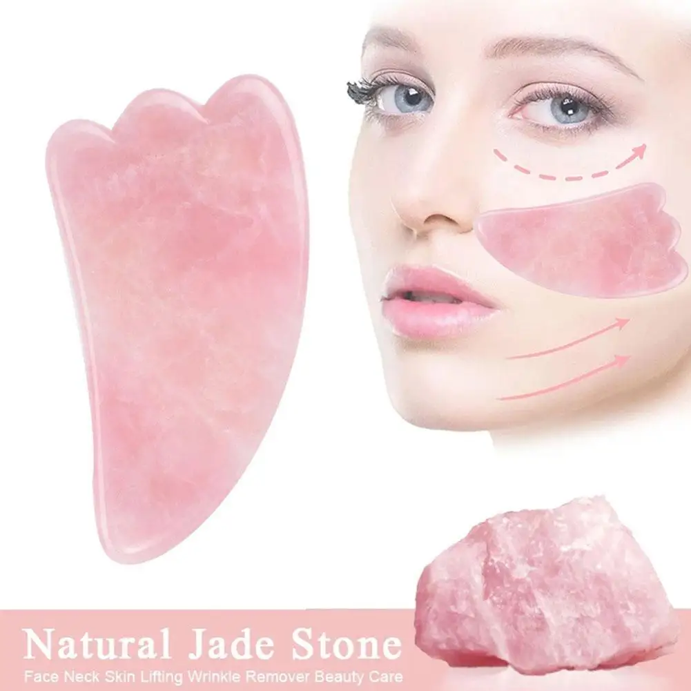 

Natural Jade Gua Sha Board Rose Quartz Stone Guasha Plate For Face Neck Back Body Massager Scraping Massage Scrapers Tools Spot