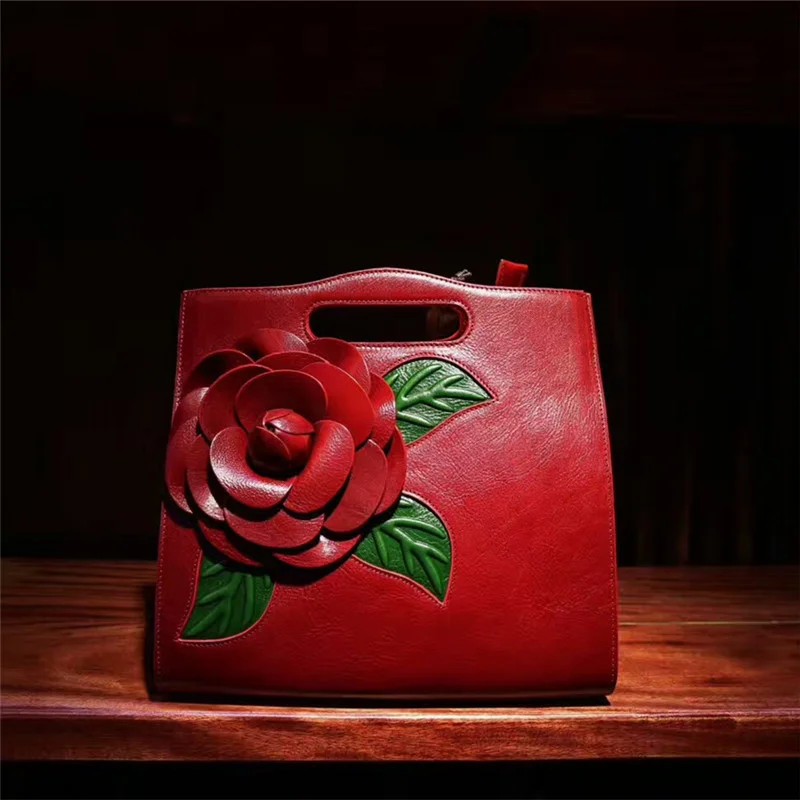 

Новинка 2021, кожаная женская сумочка Pijushi в китайском стиле, маленькая свежая сумочка из чистой кожи для мам среднего возраста