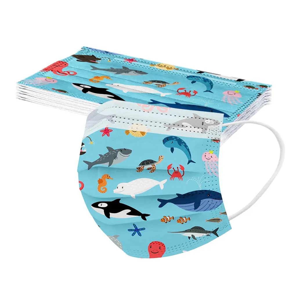 

50pcs Children's mask Disposable Face Mask 3-Layer Face Masks Breathable face mask fashion masque mascarillas