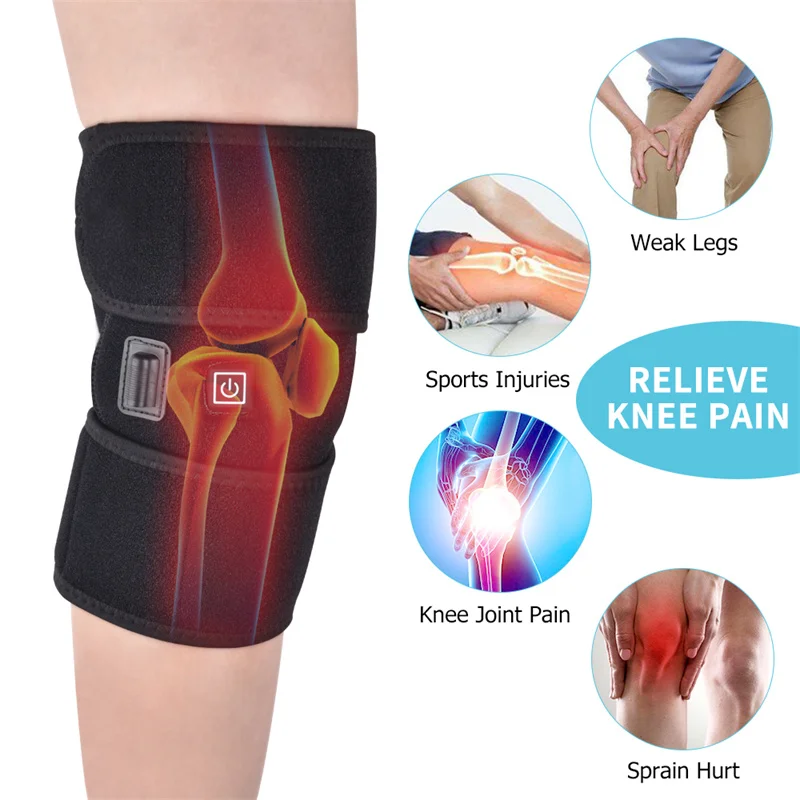 

Electric Heating Knee Massager Far Infrared Joint Physiotherapy Elbow Knee Brace Support Pads Vibration Massage Pain Relief