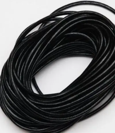 

100M/lot light brown black brown 2mm real wax Round COW Genuine Leather Cord accessories Necklace DIY Rope String Thread sw435