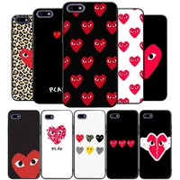 cdg play heart phone case for redmi note10 9 8 pro 6a 4x 7 7a 8a smart 5plus 4 5 7 8t cover coque