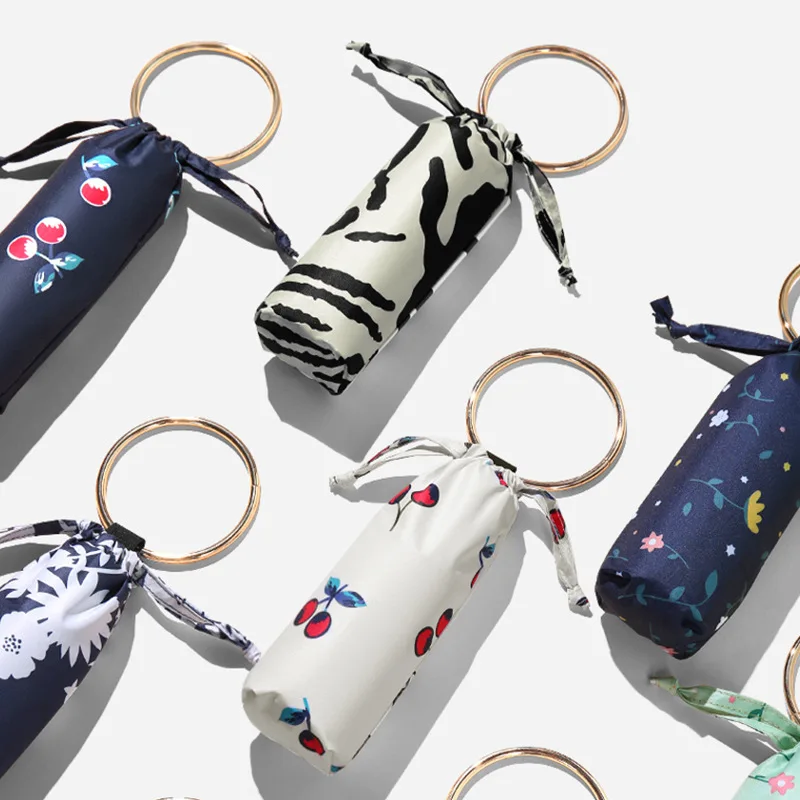 

Fashion Cute Mini Umbrella Five Folding UV Luxury Umbrella Rain Women Portable Summer Outdoor Pocket Sun Umbrella Girls Gift